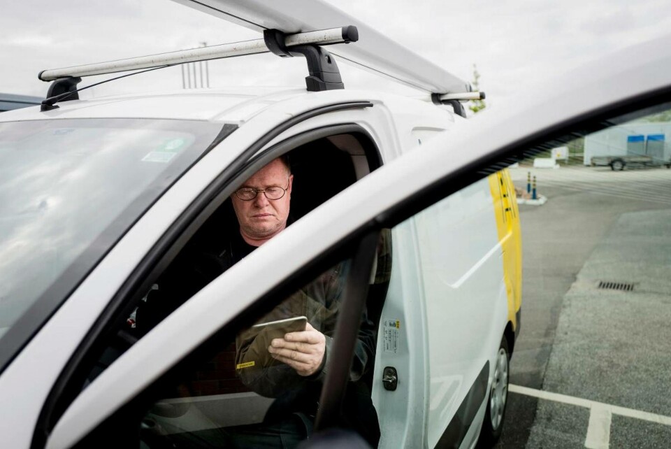 Montörerna blev av med sina surfplattor i ett och ett halvt år. I dag används surfplattorna på företaget igen. ”Men nu kan vi stänga av gps:en”, säger Bertil Dexberger. Foto: Anders Hansson