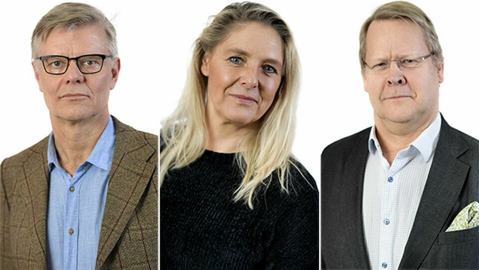 Lag & Avtals experter på arbetsrätt är Dan Holke, vd vid LO-TCO Rättsskydd, Pia Attoff, advokat vid Attoff Law, och Lars Bäckström, arbetsrättsjurist vid Almega. Foto: Pontus Lundahl / TT-Bild