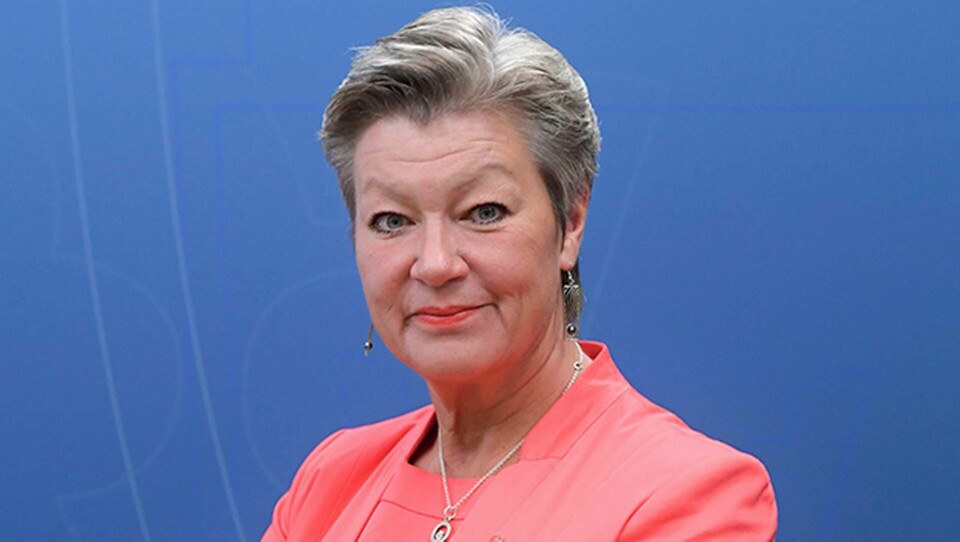 Nuvarande arbetsmarknadsminister Ylva Johansson (S) är Sveriges kandidat till ny EU-kommissionär. Foto: TT-Bild