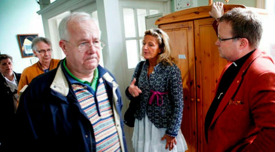 Thomas Ekelund, kyrkofullmäktiges ordförande, Eva Karsten, arbetsmiljöinspektör, och kyrkoherde Henric Nilson möttes i Skanör-Falsterbo. Bilden är från 2010. Foto: Pontus Tideman