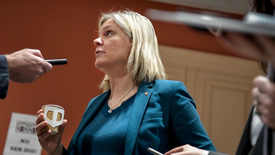 Finansminister Magdalena Andersson (S) säger att januaripartierna är överens om ett avtal om korttidsarbete. Foto: Janerik Henriksson/TT