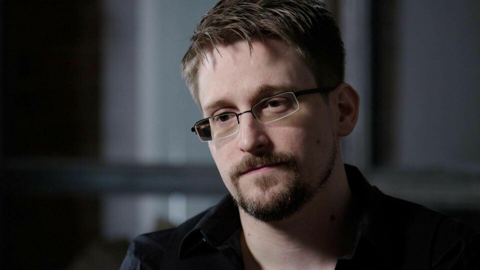 Edward Snowden. Foto: Laurence Topham/Guardian/eyevine