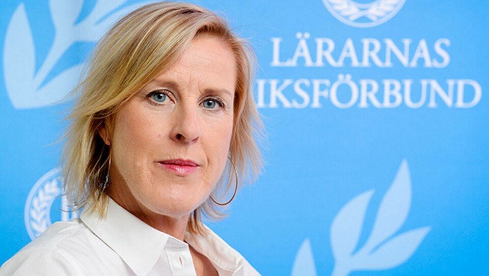 Lärarnas Riksförbunds ordförande Åsa Fahlén är kritisk till las-förslaget.