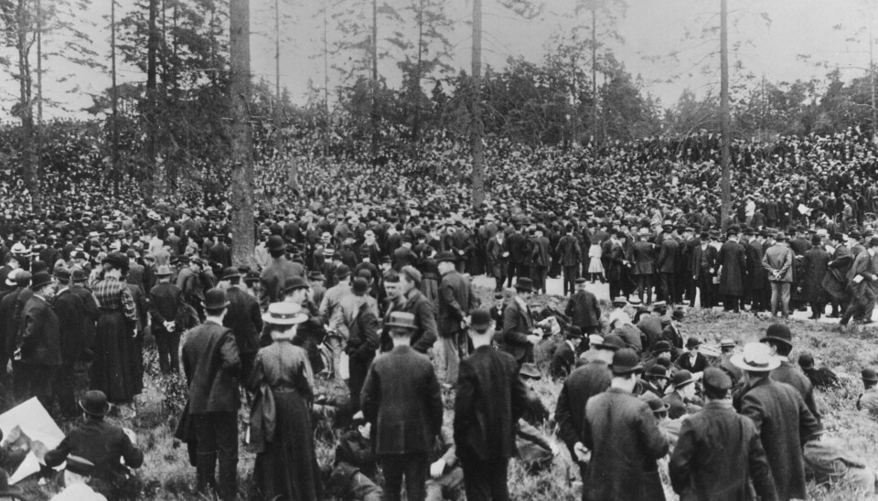 Storstrejken 1909, en konflikt mellan LO och SAF, är upprinnelsen till dagens kollektivavtal. Bilden är från Liljanskogen i Stockholm.