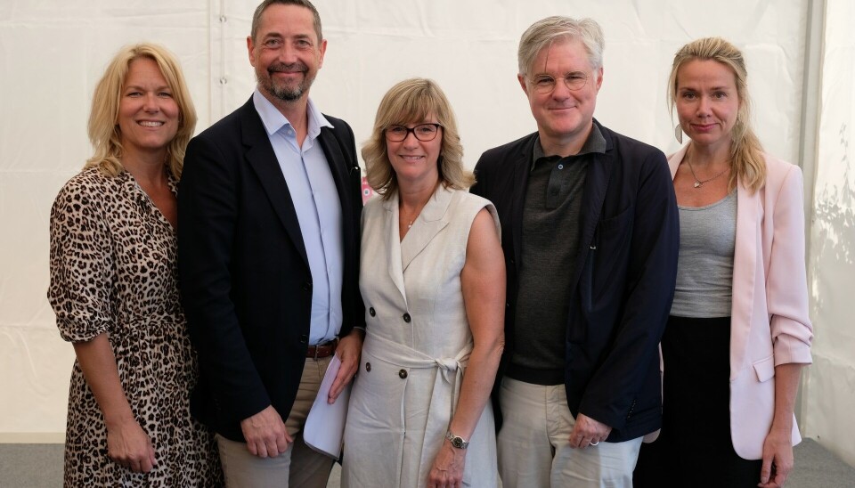 Åsa Zetterberg och Einar Humlin från TechSverige; Camilla Frankelius på Sveriges Ingenjörer; Martin Wästfelt, Unionen och Karolina Löf, TechSverige.